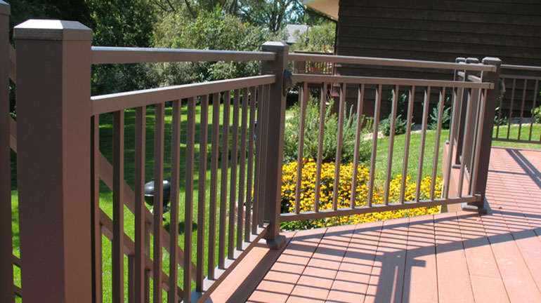 Westbury Riviera C30 Stair and Level Rail Section. Features Westbury 2 inch Post and Post Skirts.