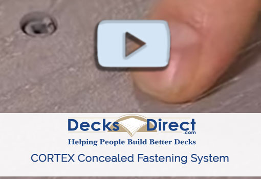 FastenMaster now offers the Cortex Fastening System in four Trex Select decking finishes.