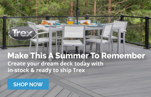 Trex decking and rail are in-stock and ready to ship from Direct!