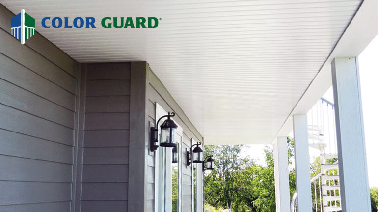 A white under deck made by Color Guard is the perfect way to ultize the space under your deck.