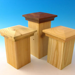 74mm Square Wood Decking Fence Post Caps for 2" posts 