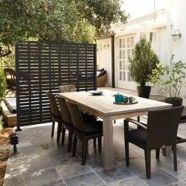 Add a touch of classy style with Boardwalk Privacy Panels by Barrette, shown in black