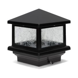 Sirius Low Voltage LED Post Cap Light by Aurora Deck Lighting - Black