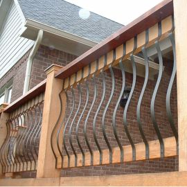 Vienna Series Face-Mount Belly Steel Balusters by Fortress