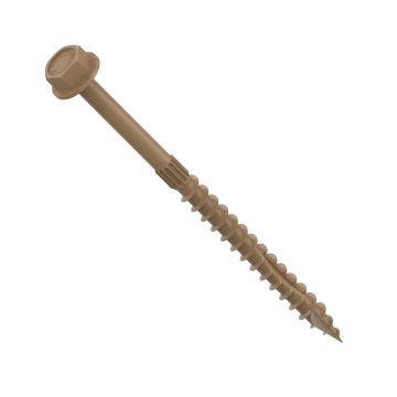 Hex Head Multi Purpose Structural Screws by CAMO (pictured: 4 in Length - 1/4 in Size)