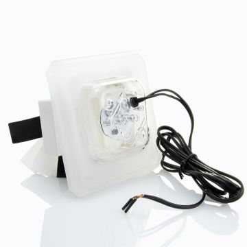 Simply attach the TimberTech LED Post Light Module to your TimberTech RadianceRail post cap via the included screws for a dazzling look both day and night.