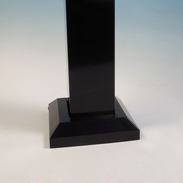 AL13 Aluminum Post Base Cover for Pure View Glass Rail by Fortress - Gloss Black