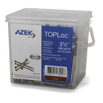 TOPLoc® Face Fastening System For AZEK Decking - Brown - 350 pack - Packaging