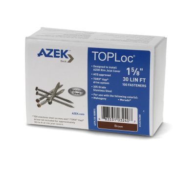 TOPLoc® Fascia Fastening System For TimberTech Advanced PVC Decking - Brown - Packaging