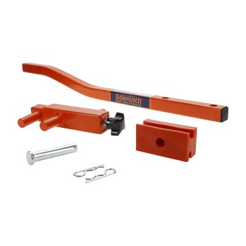 The Universal BoWrench Deck Tool holds unruly deck boards firmly against the deck joist for easy installation!