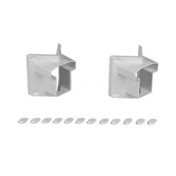 T-Rail 45 Degree Classic Top Bracket Set by Durables - Set of 2