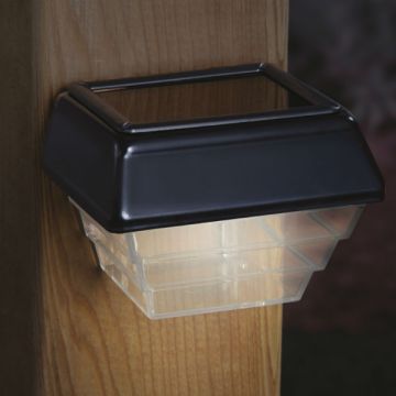 Solar Pathway and Stair Lights by Deckorators - 2 Pk-Black-3-5/8 in