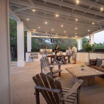 Create a magical oasis with low-profile Empyrean Pergola Lights
