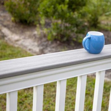 Stunning, flat top rails with Barrette Cap Rail Deck Board offer a peaceful place to set drinks down safely.