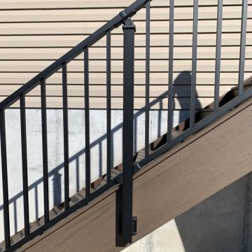 The Westbury Tuscany Fascia Post creates a strong stair railing that opens up the full space of your staircase.