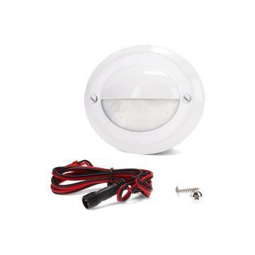 Estes Recessed Step Light by Highpoint Deck Lighting - Powder White - Each - Attach and Go