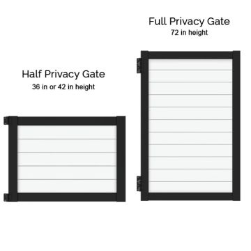 Create your RDI HideAway Privacy Gate at either a 36 inch, 42 inch, or 72 inch height to fulfill the design of your area.
