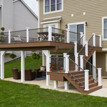Match your stairs to your deck with TimberTech Composite Reserve Riser Boards