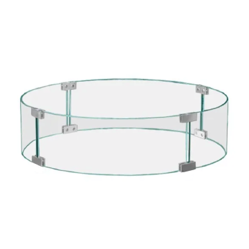 Protect your fire table's flame with a 8-inch high round tempered glass wind shield