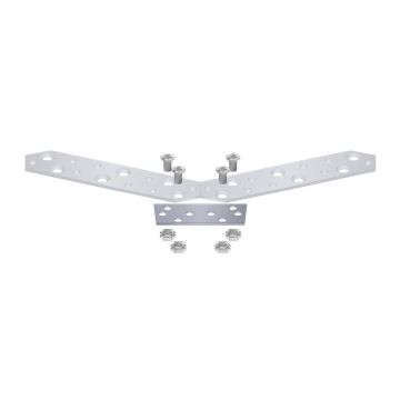 Everything included in a Corner Mounting Plate Set for the Atlantis Spectrum Cable Railing system