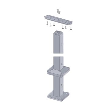 Use the Universal Level Post for level sections of 36-inch railing