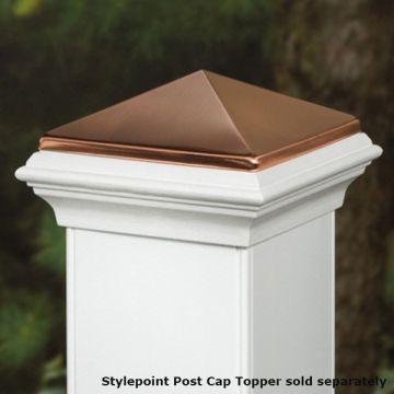 Stylepoint Post Cap for Deckorators CXT - Shown with copper Post Topper (sold separately)