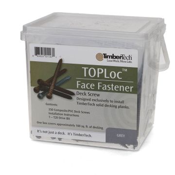 TOPLoc® Face Fastening System For TimberTech PRO® And EDGE® Decking - Gray - 350 pack - Packaging