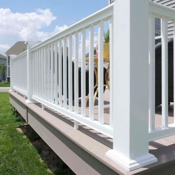 Add character to your deck with the distinctive Trademark top rail from TimberTech