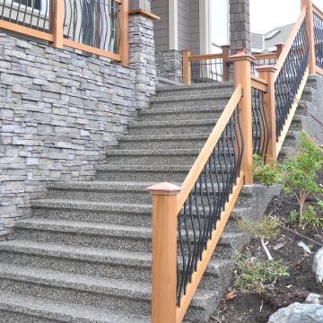 Tuscany Stair Deck Railing Kit by Vista - installed