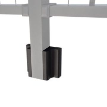 The Fascia Mount Bracket Kit, shown at the base of the post, secures the post on both sides to the fascia