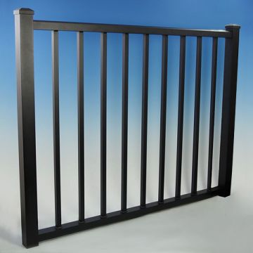 Tuscany Adjustable Gate by Westbury Aluminum Railing  - Black Fine Texture