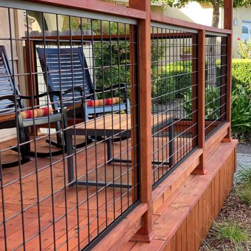 Beautifully install Wild Hog Railing panels with the tough and secure Hog Tracks Kit from Wild Hog Railing Products.