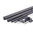 AFCO Flat Top Cable Railing Kits come with top and bottom rails, the intermediate baluster, and all mounting hardware