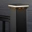 The Ornamental LED Post Caps for AFCO, shown in Black, adds a finishing touch to your deck railing both day and night.