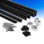 DesignRail® Aluminum Level Rail Kit by Feeney - Black - Uninstalled - Package Contents