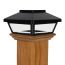 Decorative Solar Post Cap for Wood Posts by Deckorators-Black