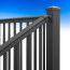 AFCO Pro Adjustable Stair Rails - Textured Black - Installed