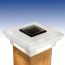 Savvy Solar Post Cap Light by Dekor - 6-1/16 in - Hammered White