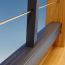 DesignRail® Aluminum Level Rail Kit by Feeney - Black - Installed - Bottom Rail Profile - Details