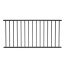 A pre-welded Deckorators Contemporary level railing section shown in Textured Black