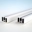 AL13 Aluminum Rails for Pure View Full Glass Panel by Fortress - Gloss White