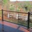 FE26 Iron Level Vertical Cable Railing Panel by Fortress - With Deck Board as Top Rail