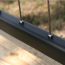 FE26 Iron Level Vertical Cable Railing Panel by Fortress - Bottom rail detail