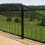 AL13 Aluminum Post for Pure View Glass Rail by Fortress - Gloss Black