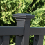 The Flat Top Post Cap for FortressCable H-Series, shown in Black Sand, completes your cable railing line while protecting your deck posts.