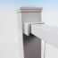 AL13 Aluminum Universal Rail Bracket for Pure View Full Glass Panel by Fortress - Gloss White
