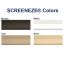 SCREENEZE Vinyl Caps are offered in the universal shades of Black, White, Clay, and Sand.