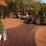 Design your Trex Transcend decking to create new spaces and shapes, shown here in Tiki Torch and Spiced Rum.