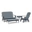 The TimberTech Invite Collection of outdoor furniture, shown in the Storm Gray color