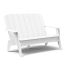The beautiful and spacious TimberTech Mingle Bench, shown in Cloud White